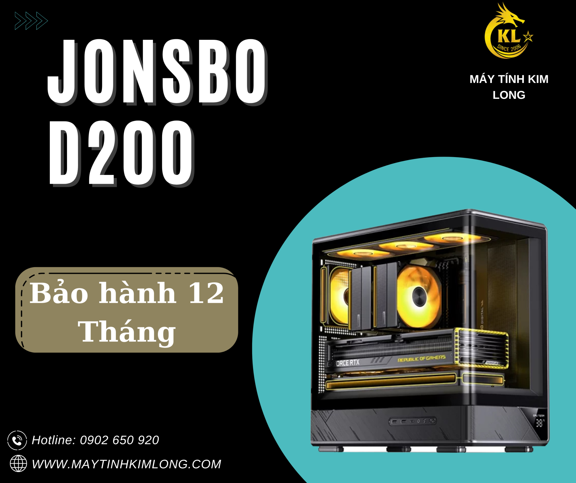 VỎ CASE PC JONSBO M-ATX D200 BLACK
